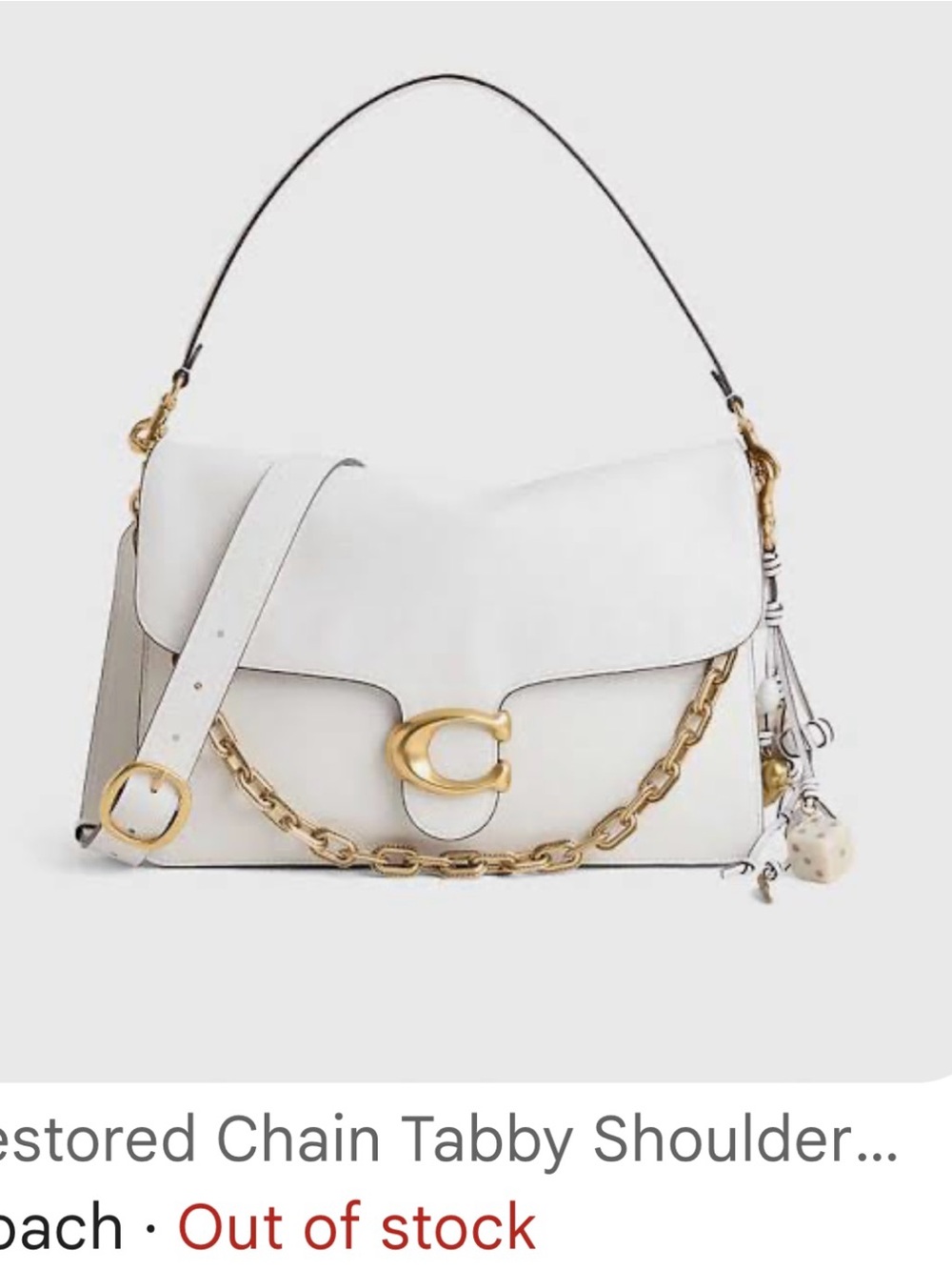 Chain tabby shoulder coach